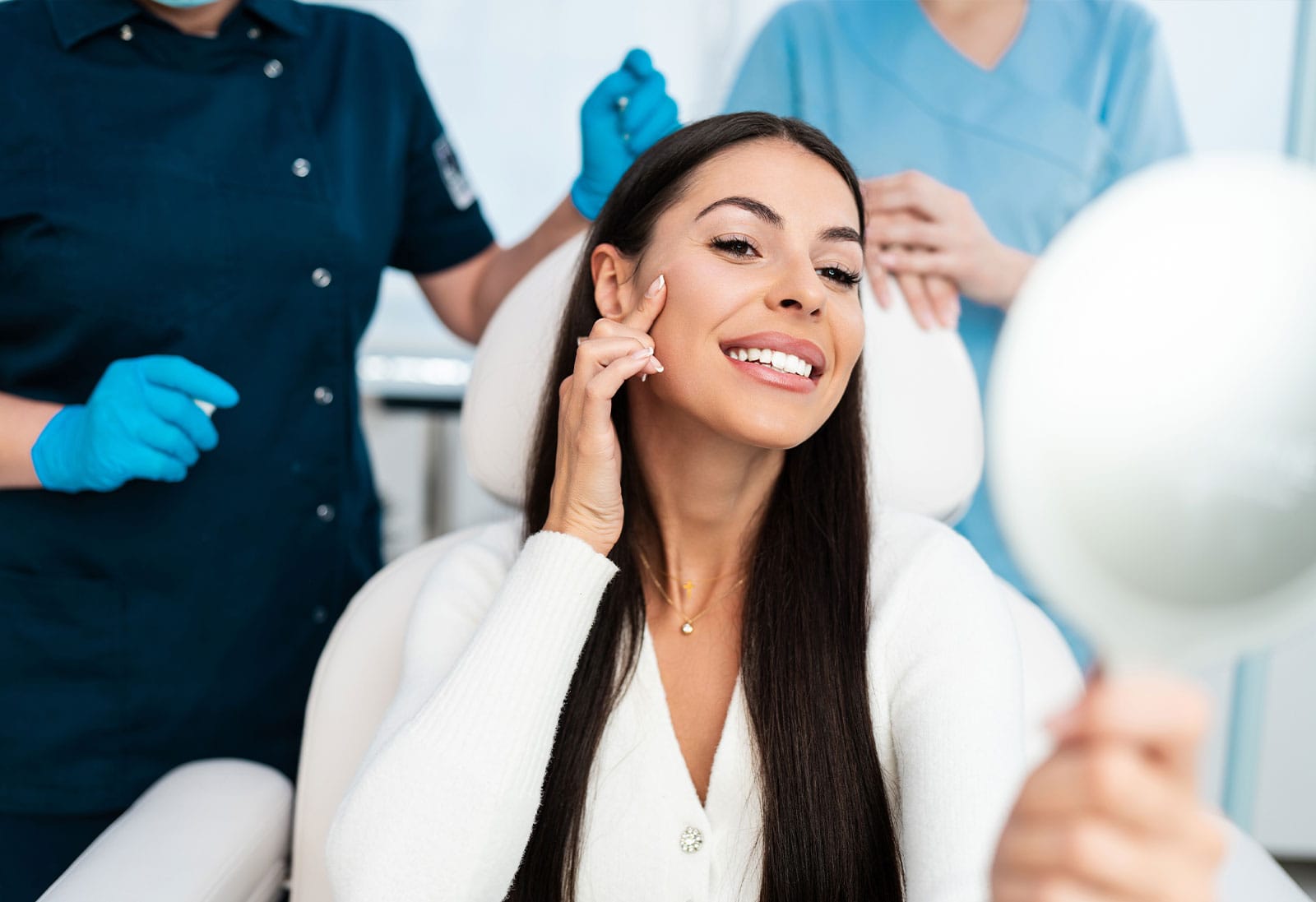 patient in Williamsburg, VA after getting Botox