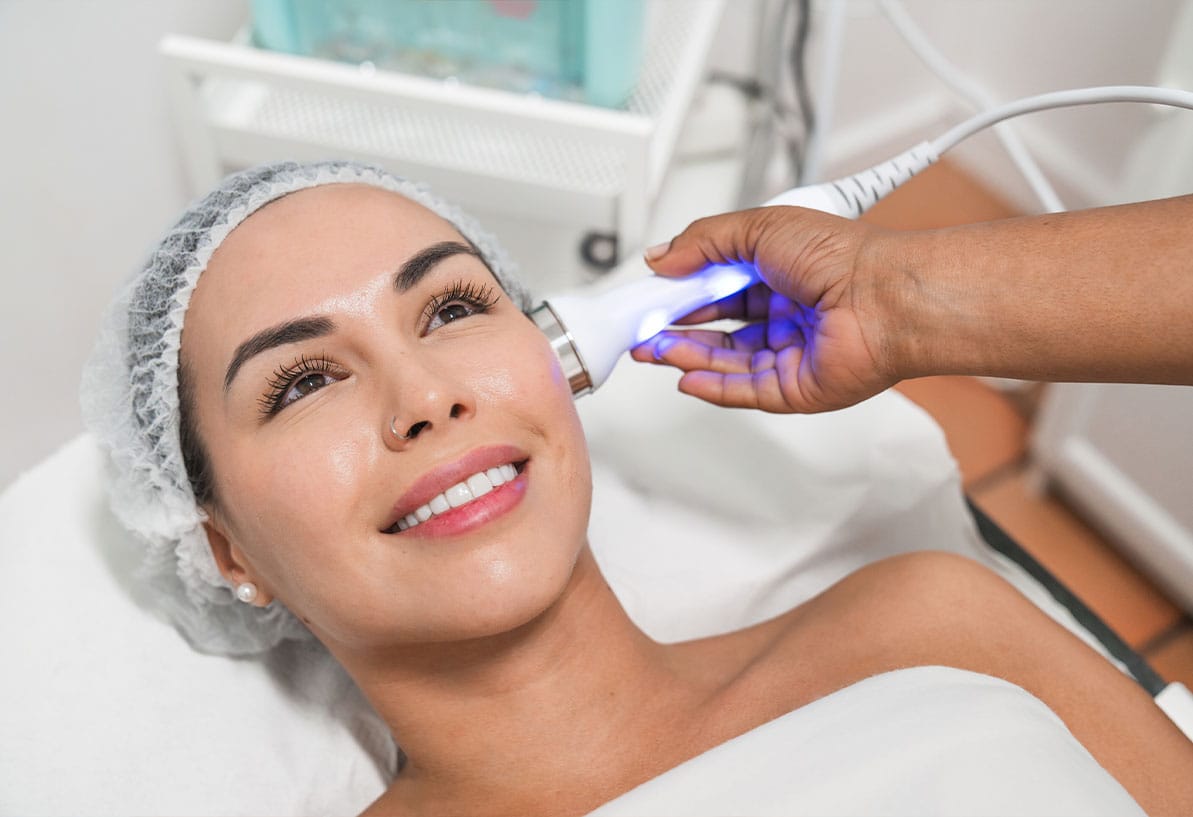 woman getting laser skin treatment in Newport News, VA