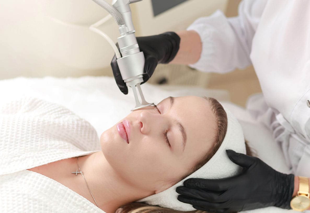 woman getting laser skin resurfacing in Newport News, VA